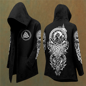 Veste coupe-vent à capuche personnalisée, style vintage, coupe ample, en polaire non tissée imprimée, écologique, pour l'hiver, style hip-hop streetwear - Usine - Product Image 1