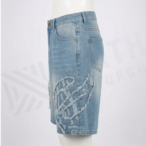 Shorts de Mezclilla Elegantes para Mujer, Cintura Alta, Jeans de Algodón, Estilo Casual de Verano, Ropa Informal, Color Personalizado, Prenda Moderna - Product Image 3