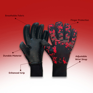 Gants de gardien de but en cuir haute adhérence, antidérapants, respirants, qualité supérieure, logo et emballage personnalisables OEM, USA - Product Image 5