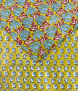 Tela de Algodón Suave Hecha a Mano en India, Estampada con Bloques a Mano en Jaipur Sanganeri, para Vestidos, Cortinas, Fundas, Decoración del Hogar, para Niños y Niñas, Venta al Por Mayor - Product Image 4