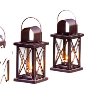 Juego de portavelas de hierro con velas con notas musicales para decoración navideña del hogar, patrones recortados, linterna con luz LED sin llama - Product Image 2