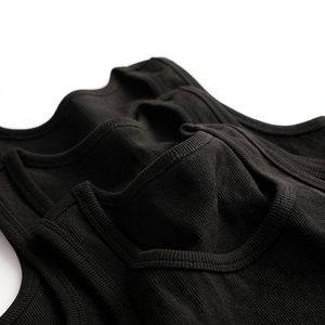 Custom Muscle <b>Stringer</b> Fitness Tank Top with Button High Quality Cotton Breathable Tight Ribbed Running Gym <b>Vest</b> for Men - Product Image 3