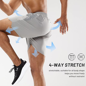 Pantalones Cortos Deportivos Bonded Seam para Hombre, para Gimnasio, de Secado Rápido, Ligeros, Transpirables, Elásticos, con Costuras Planas - Product Image 3
