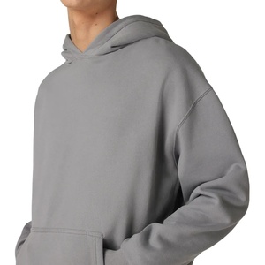 Customized New Arrivals Pullover Hoodies Oversized Drop Shoulder Heavyweight 100% Cotton For Men's Knitted Colors and Sizes - Product Image 4