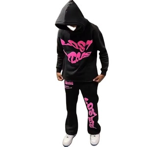 Halloween Skeleton Full Zip <b>Hoodie</b> Tracksuit Rhinestone Bone Print <b>Gothic</b> Sweatsuit Men Women Zip Over Face Jogger Set - Product Image 4