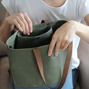 Leather <b>Canvas</b> <b>Tote</b> Bag Vintage <b>Canvas</b> Shoulder Handbag Travel Work Shopping Large Capacity Open Embroidery LCTB-0071 - Product Image 3