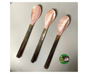 Cuchara artesanal de concha marina para el servicio de caviar refinado en restaurantes y hoteles de lujo. - Product Image 1