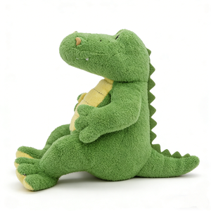 Peluche de cocodrilo verde suave personalizado, juguete de peluche de cocodrilo gordo y amigable para niños - Product Image 4