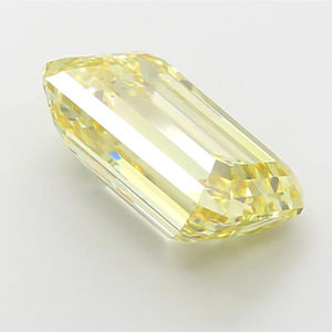Diamant de laboratoire taille émeraude 4,3 carats, clarté VS1, couleur jaune intense fantaisie, certifié IGI, excellente taille, diamant non monté pour bijoux - Product Image 4