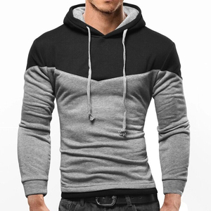 Sudadera con capucha básica para hombre, holgada, de algodón y forro polar, informal, de manga larga, con capucha ajustable, tela cómoda. - Product Image 5