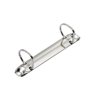 Clip de Carpeta Metálico en Forma de D con 2 Anillos de 25 mm de Altura Interior, Mecanismo de Anillos Plateados para Archivador de Cuero, Gran Venta