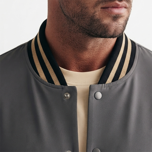Fashionable Skin-Friendly Varsity Jacket Lightweight Polyester Spandex Crew Neck Collar Breathable jacket for men men's jackets - Product Image 4