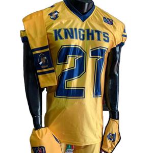 Maillot de football américain avec photo Pantalon respirant de grande taille Broderie courte Sergé Sublimation Paquet d'équipe intégré - Product Image 1