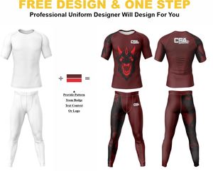 Traje de Compresión para Hombre con Diseño Elegante y Estampado por Sublimación, Tela Transpirable de Excelente Calidad, Conjunto de Rashguard de Manga Larga para MMA - Product Image 2