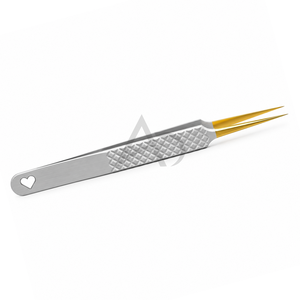 Pinzas de Aislamiento Tipo A con Corte en Forma de Corazón, Acero Inoxidable, Logotipo Personalizado, Punta Fina, Instrumento de Belleza OEM - Product Image 1