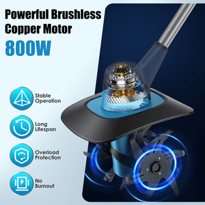 Cultivador Inalámbrico de 800W, con Batería de 21V, con Profundidad de 6.69 Pulgadas y Ancho de 8.66 Pulgadas - Product Image 4