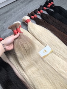 Cheveux humains Remy vietnamiens bruts 100 % naturels, couleur blonde, cuticules alignées, super double drawn, longueur 100 grammes, recommandés en vrac - Product Image 2