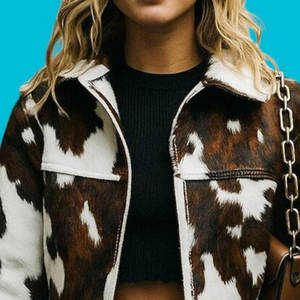 Veste en cuir de vache véritable, texture naturelle, matière douce et durable, vêtement d'extérieur authentique, élégant, design tendance et confortable - Product Image 6