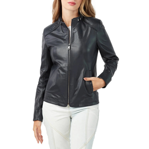 Vestes en cuir véritable pour femmes de haute qualité en gros avec logo personnalisé, qualité supérieure, doublure en coton à séchage rapide et imperméable - Product Image 5