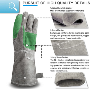En gros, Gants de sécurité en cuir de chèvre grainé, respirants, quatre saisons, longueur coude, robustes, pour la conduite de camions, l'entrepôt et l'extérieur - Product Image 2