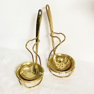 ชุดอุปกรณ์เสิร์ฟบุฟเฟ่ต์โรงแรมสปูน ลักชัวรี่ ร้านอาหาร ช้อนตักซุปสแตนเลสแบบตั้งพร้อมชาม ช้อนตักซุป ช้อนตักอาหารร้อน ชุดกระชอน - Product Image 4