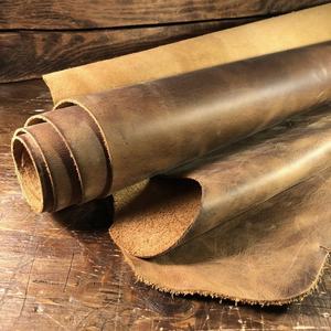 Cuero de becerro de vaca de búfalo curtido vegetalmente/Cuero Crazy Horse resistente a las manchas, de 0.7-3mm de grosor, personalizado para bolsos, cinturones y zapatos. - Product Image 1