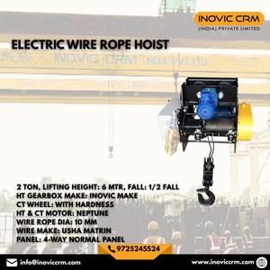 Polipasto Eléctrico de Cable de Alta Resistencia de 2 Toneladas, Altura de Elevación de 6 Metros, Sistema de Caída de 1/2, Caja de Cambios INOVIC, Control de 4 Vías, para Restaurantes y Hoteles - Product Image 2