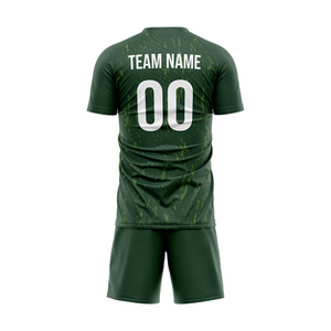 Soccer Jersey Set Green 100% Polyester Short Sleeve Men's <b>Athletic</b> Fit Moisture Wicking Team Apparel Uniform Custom SPORTS - Product Image 4