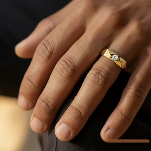Gorgeous Gold Diamond Wedding Band <b>Ring</b> Available For Men Engagement <b>Ring</b> Buy Direct From <b>Indian</b> Trusted Supplier - Product Image 2