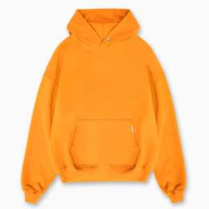Sudadera con capucha naranja lavada para hombre, cálida y de peso pesado para invierno, con serigrafía personalizada, venta al por mayor, bajo MOQ - Product Image 1