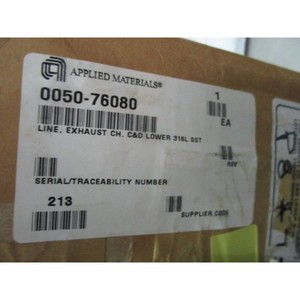 AMAT 0050-76080 Ligne, Canal d'échappement C&D Inférieur - Équipements et Pièces Semi-conducteurs Globaux de Confiance - Product Image 1