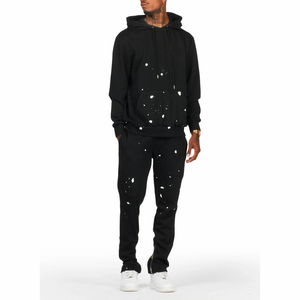 Checker Boxed <b>Track</b> <b>jacket</b> and <b>Track</b> Pant Custom Logo <b>Men</b> Tracksuit Two Piece Set Quick Dry Sports Hoodie and Pants - Product Image 1