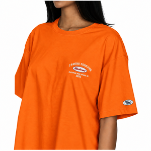 T-shirt pour femme en coton biologique, col rond, brodé, coupe ample, vente en gros auprès d'un fabricant de vêtements du Bangladesh - Product Image 2