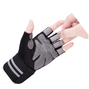 Sports <b>Half</b>-Finger Cycling Gloves Gel Pad Palm Synthetic Leather Non-<b>Slip</b> Waterproof Custom Brand Outdoor Unisex Gym Fitness - Product Image 6