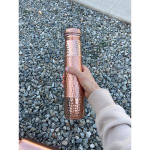 Distinctive Hammered Copper Water Bottle Premium Handmade Drinking Flask with Elegant Finish for Daily Hydration - Product Image 2