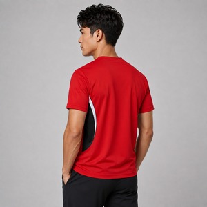 Camiseta de hombre con cuello en V, manga corta, ajustada, elástica, deportiva, para gimnasio, con envío y entrega. Camiseta de hombre con cuello en V. - Product Image 4