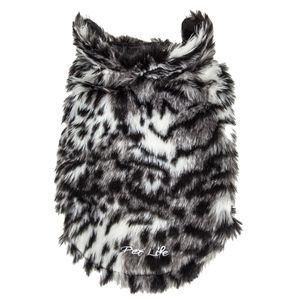 Luxe Paw's Designer Gray <b>Scale</b> Tiger Pattern Mink Fur <b>Dog</b> Coat Jacket Premium Pet Clothes - Product Image 6