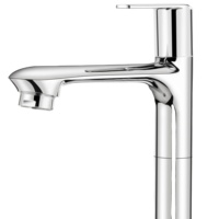 Robinet de lavabo de salle de bain en laiton chromé à 12 colonnes, monté sur le plan, usage intensif, exclusif