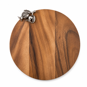Plateau de service rustique en bois massif avec poignées en branche d'olivier argentée, planche à fromage en bois naturel de qualité supérieure - Product Image 5