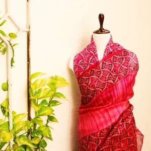 Magnifique saris en organza pur imprimé papillon riche bordure Kanchi avec des glands Pallu en cours d'exécution pour la fête - Product Image 2