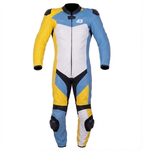 Combinaison de moto en cuir sur mesure de qualité supérieure MotoCP Racing 1 pièce, équipement de conduite avec bosse niveau 2 CE, fabriquée sur mesure - Product Image 1