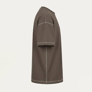 High Demanding <b>Brown</b> <b>Men</b>’s Drop Shoulder <b>T</b>-<b>Shirt</b> Oversized Cotton Casual Streetwear Custom Logo Tee For Summer <b>Men</b> Short Sleeves - Product Image 4