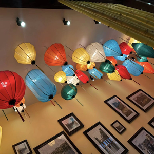 Linterna de seda vietnamita de tela premium, linterna artesanal para bodas, eventos, restaurantes, hoteles, decoración del hogar, uso en ambientes decorativos. - Product Image 1