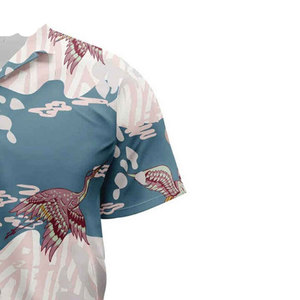 Camiseta Hawaiana Personalizada con Estampado a Medida, de Manga Corta con Botones, para Verano, de Secado Rápido, para Playa o Natación, con Impresión de Marca Personalizada - Product Image 3