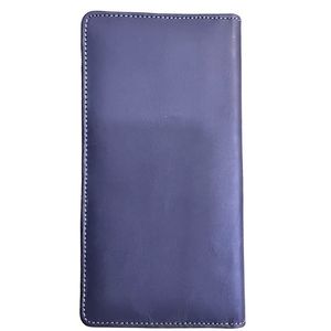 Long Vertical Checkbook <b>Wallet</b> <b>Men</b> Genuine <b>Leather</b> Multi Card Slots Clear ID Window Cash Compartment Premium Daily Travel Pocket - Product Image 4