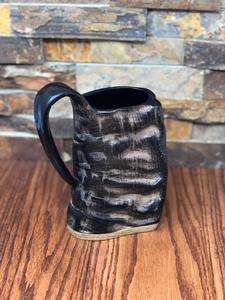 Auténtica Jarra de Cuerno Vikinga de Estilo Medieval, Hecha a Mano con Diseño de Cuentas Naturales, Hecha de Cuerno de Búfalo - Product Image 3