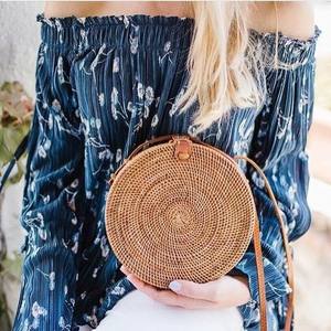 Wholesale Handmade Eco Friendly Rattan <b>Handbag</b> Durable Rattan <b>Handbag</b> Ladies Rattan <b>Handbag</b> For Summer Fashion Vietnam - Product Image 1