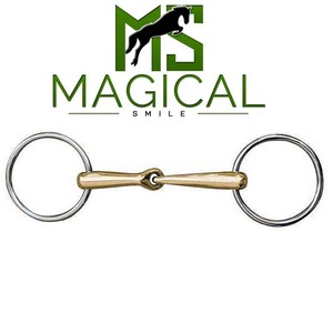 Mors de dressage anatomique à anneau lâche sur mesure de haute qualité 18 mm en argent allemand et acier inoxydable - Product Image 2