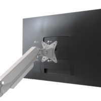 Soporte de Monitor AUKI Blanco Premium con Resorte de Gas, para Monitores de 13-49 Pulgadas, con Abrazadera VESA para Escritorio, de Fábrica OEM