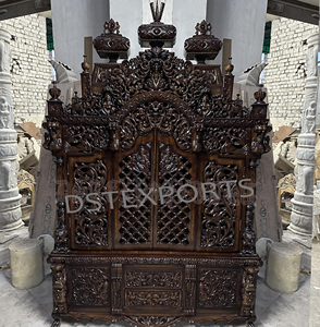 Modern Design Hindu Prayer Cabinet <b>for</b> <b>Home</b> Hot Selling Customized White Teak Wood PoojaMandirs At Factory <b>Sale</b> Price Australia - Product Image 6